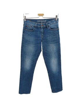 Denham Womens 24W 28L Monroe Girlfriend Tapered Fit Medium Wash Blue Denim Jeans